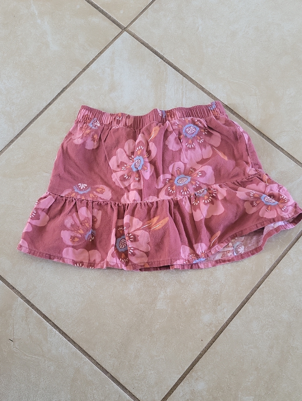Carter's Mauve Pink Floral Tiered Ruffle Skirt